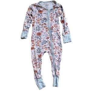 Caden Lane Floral Zip Romper- 6-12M